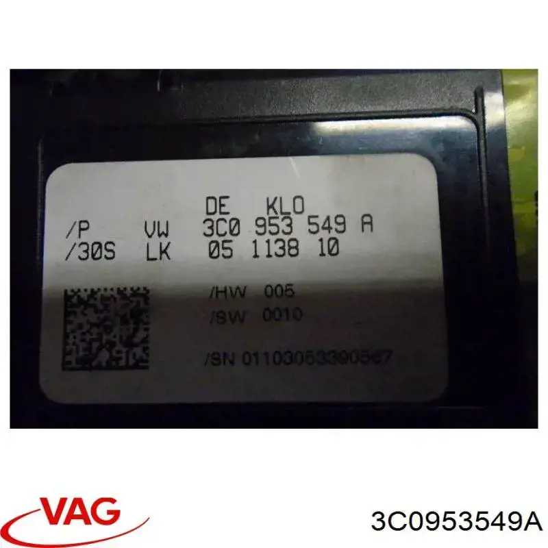 3C0953549AF VAG Sterownik przełączników zespolonych