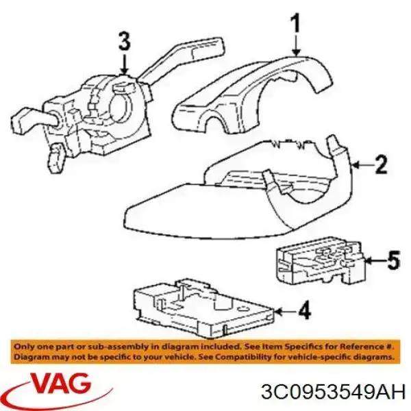 3C0953549AH VAG Sterownik przełączników zespolonych