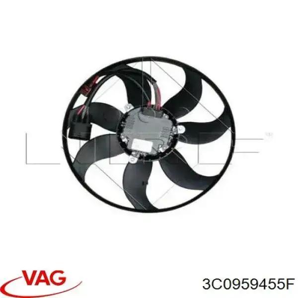 3C0959455F VAG Wentylator elektryczny układu chłodzenia, kompletny (silnik+wirnik) lewy