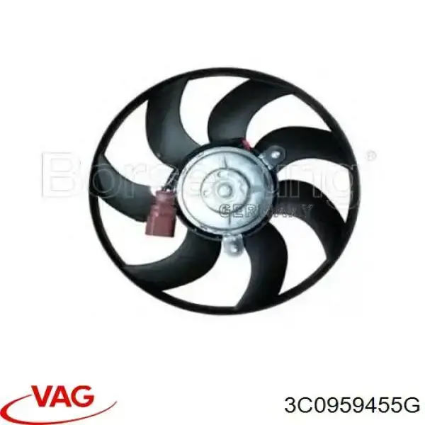 3C0959455G VAG Wentylator elektryczny układu chłodzenia, kompletny (silnik+wirnik) prawy