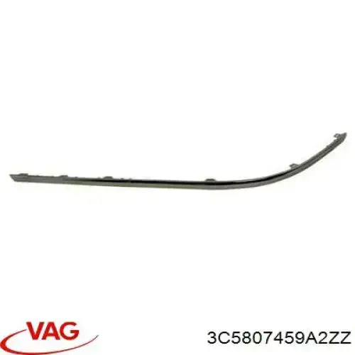 Do koszyka 3C5807459A2ZZ VAG Listwa ochronna zderzaka tylnego lewa
