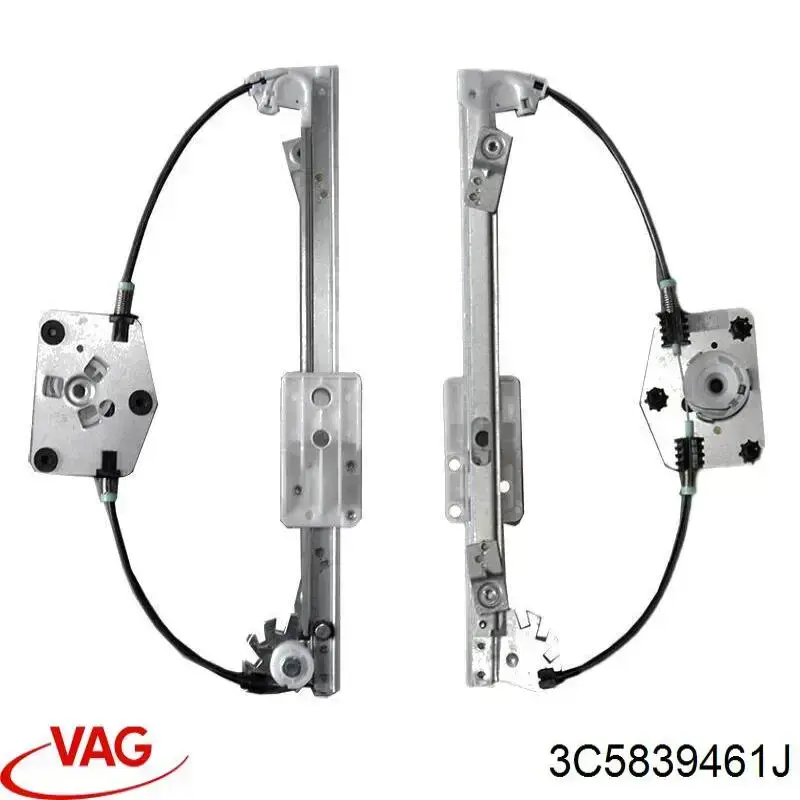 3C5839461J VAG Mechanizm podnoszenia szyby drzwi tylnych lewych