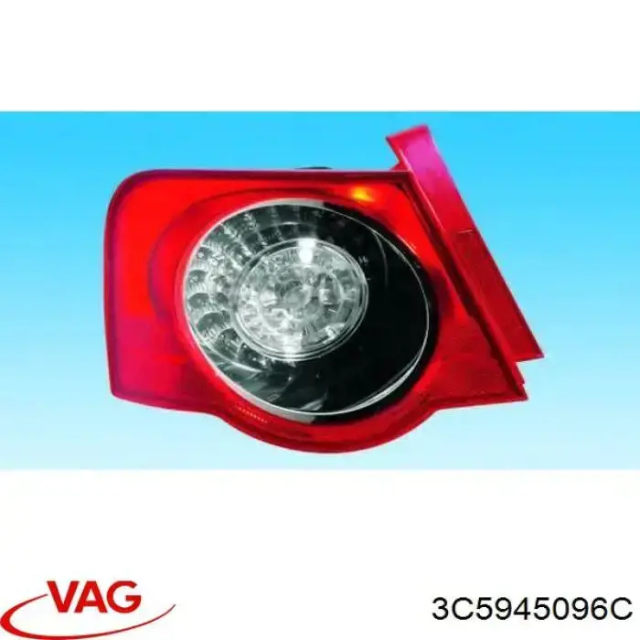 3C5945096C VAG Lampa zespolona tylna prawa zewnętrzna