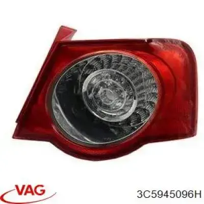 Lampa zespolona tylna prawa zewnętrzna VAG 3C5945096H cena, od 85,13 USD