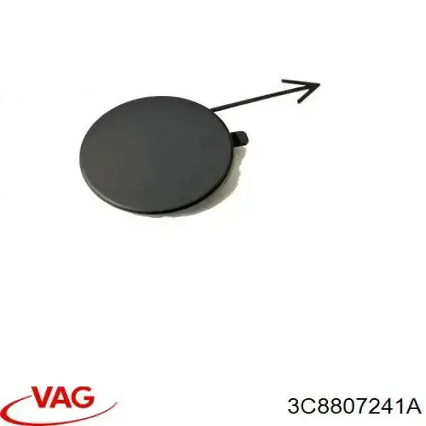3C8807241A VAG Zaślepka zderzaka haka holowniczego przednia prawa