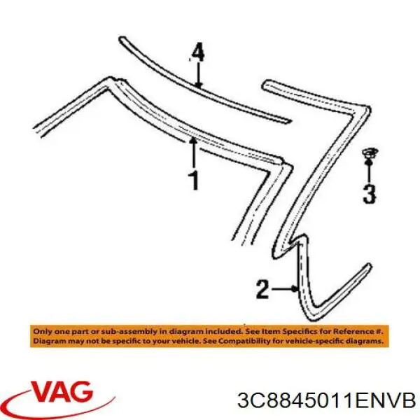 Szyba przednia VAG 3C8845011ENVB cena, od 146,91 USD