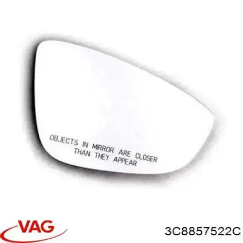 Wkład lusterka wstecznego prawego VAG 3C8857522C cena, od 124,71 USD