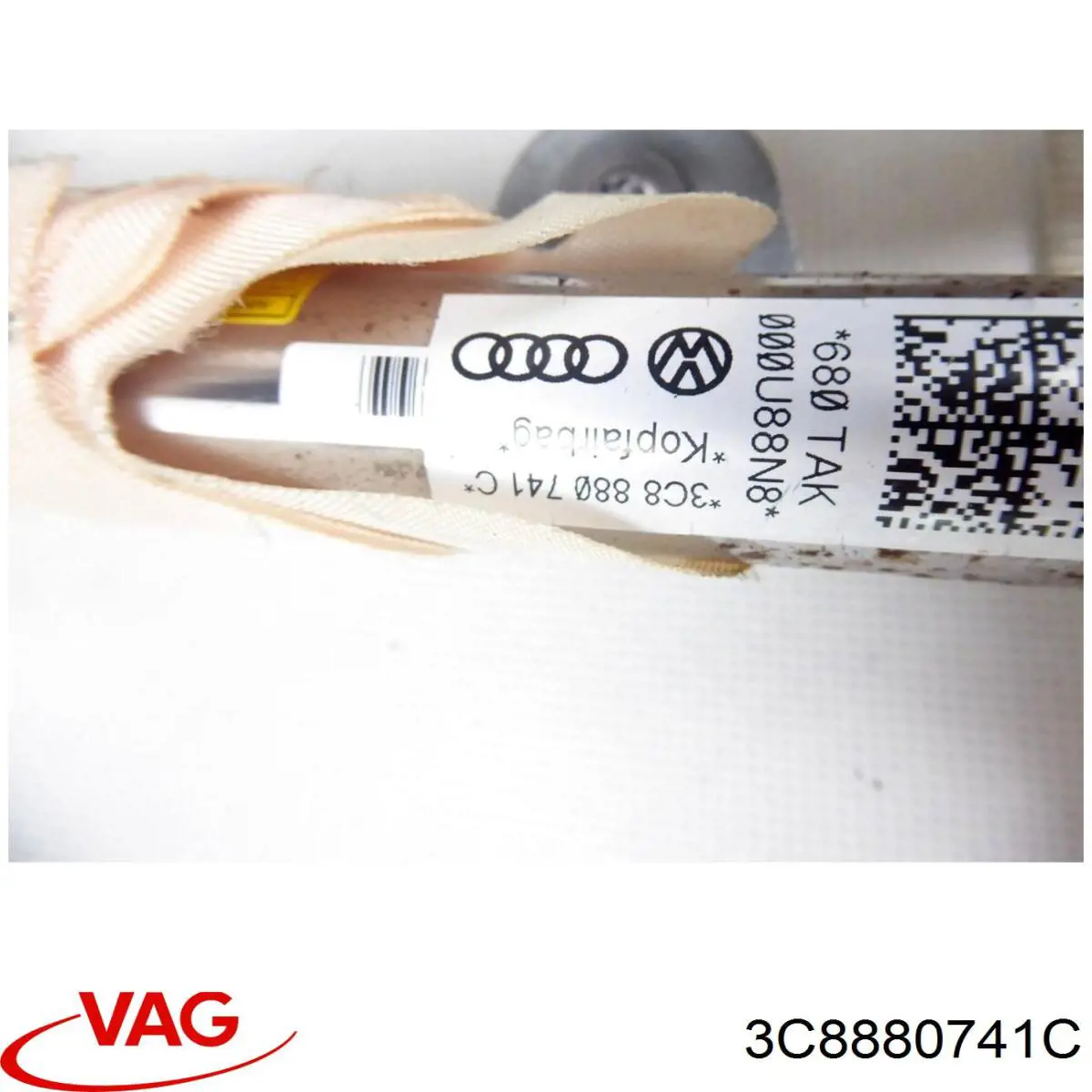 3C8880741C VAG Poduszka powietrzna (AIRBAG) kurtyna boczna lewa