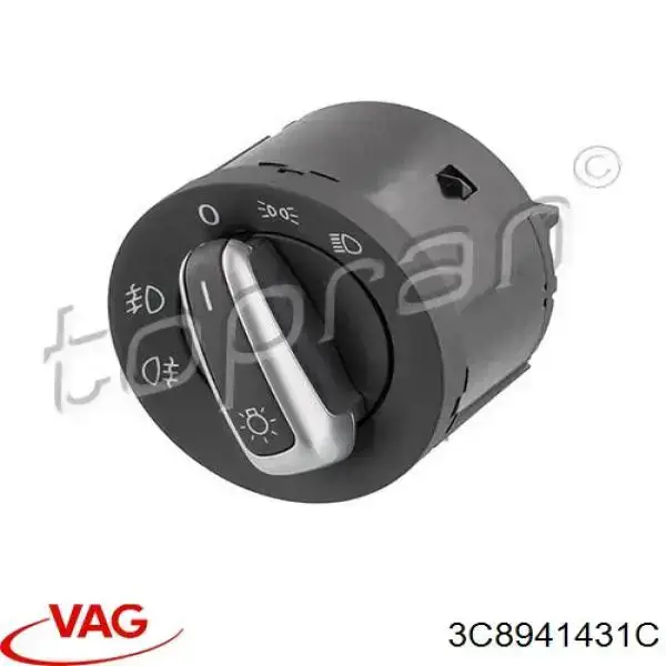 Przełącznik światła reflektorów na "torpedo" VAG 3C8941431C cena, od 40,86 USD