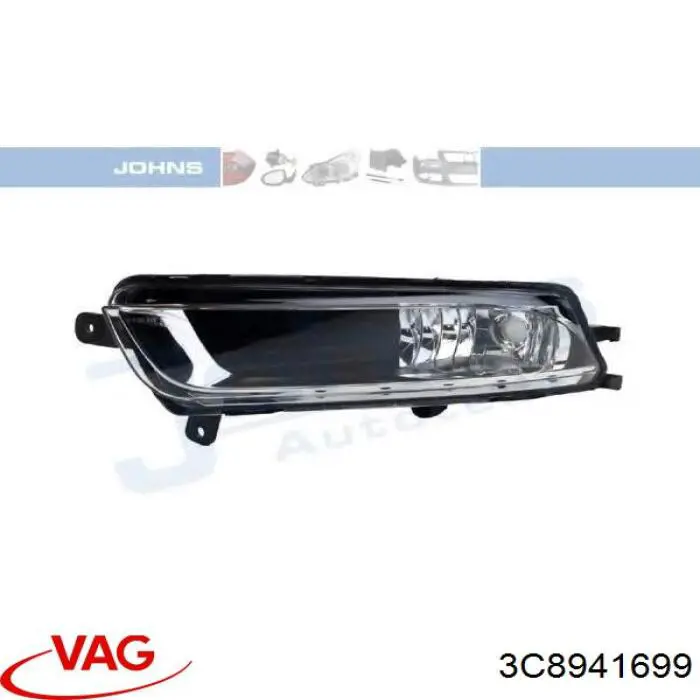 Lampa przeciwmgielna lewa VAG 3C8941699 cena, od 49,45 USD
