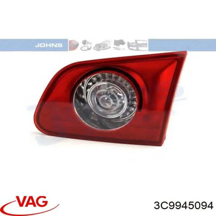 Lampa zespolona tylna prawa wewnętrzna VAG 3C9945094 cena, od 54,48 USD