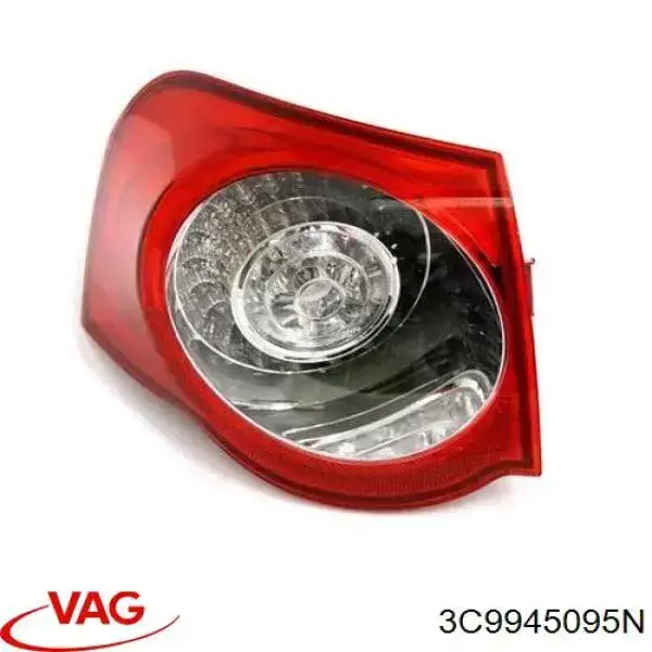 Do koszyka 3C9945095N VAG Lampa zespolona tylna lewa zewnętrzna
