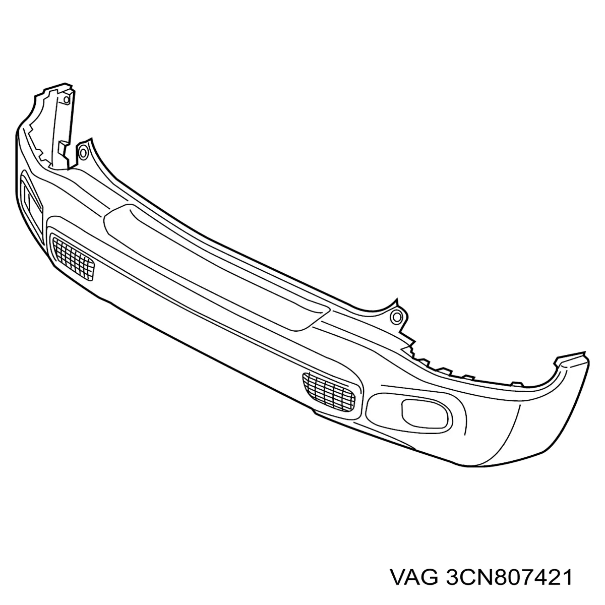 3CN807421 VAG Zderzak tylny