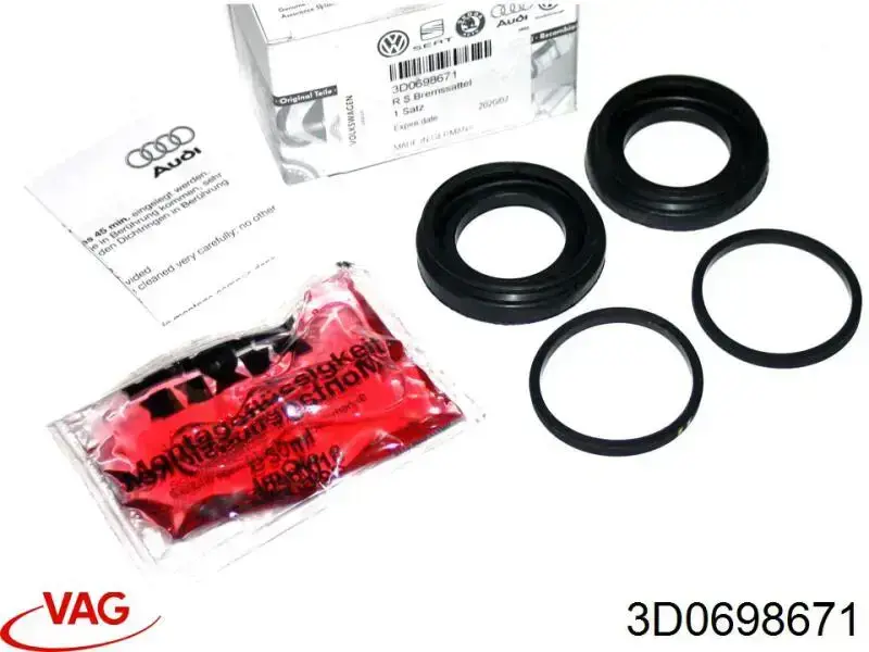Do koszyka 3D0698671 VAG Zestaw naprawczy zacisku hamulcowego tylnego