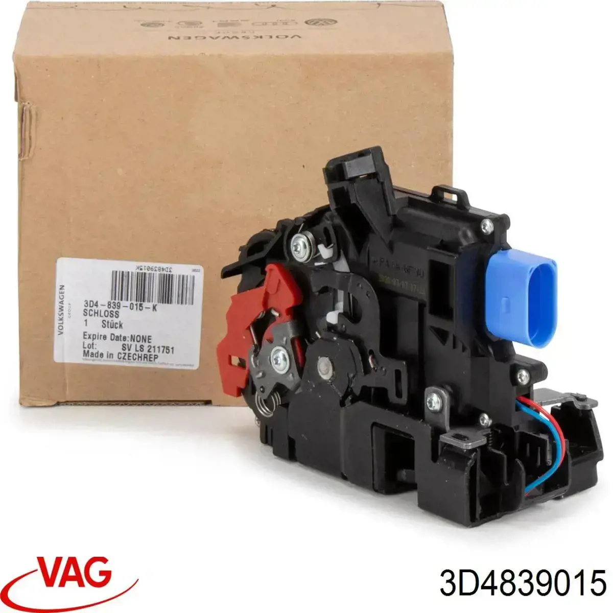 3D4839015 VAG Zamek drzwi tylnych lewych