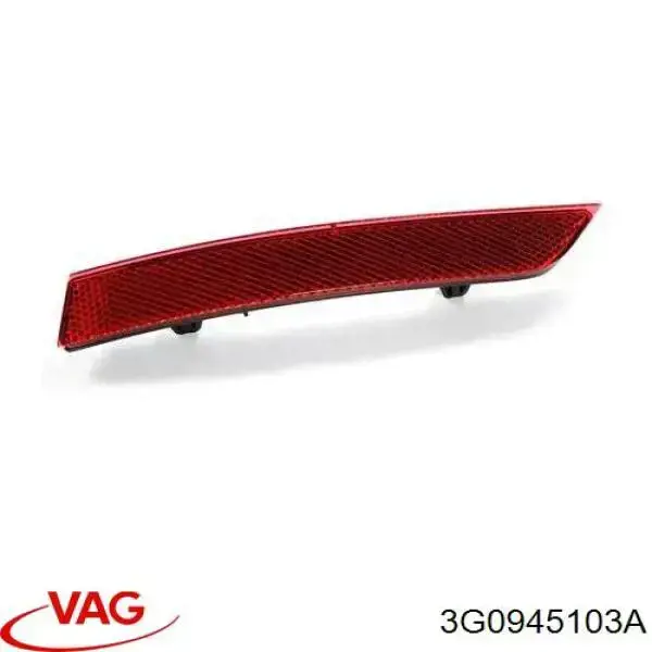 Do koszyka 3G0945103A VAG Lampa odblaskowa zderzaka tylnego lewa