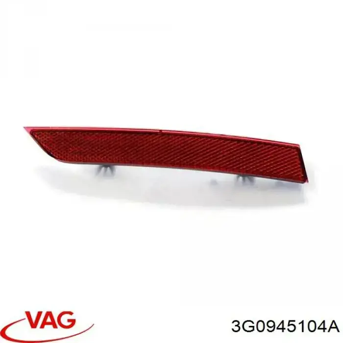 3G0945104A VAG Lampa odblaskowa zderzaka tylnego prawa