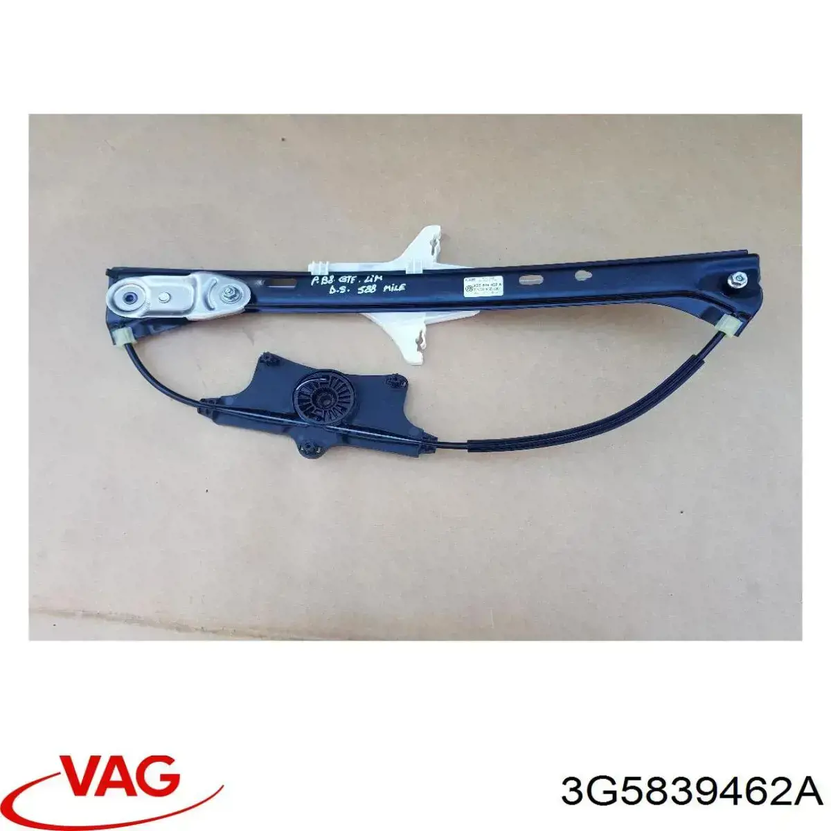 3G5839462A VAG Mechanizm podnoszenia szyby drzwi tylnych prawych
