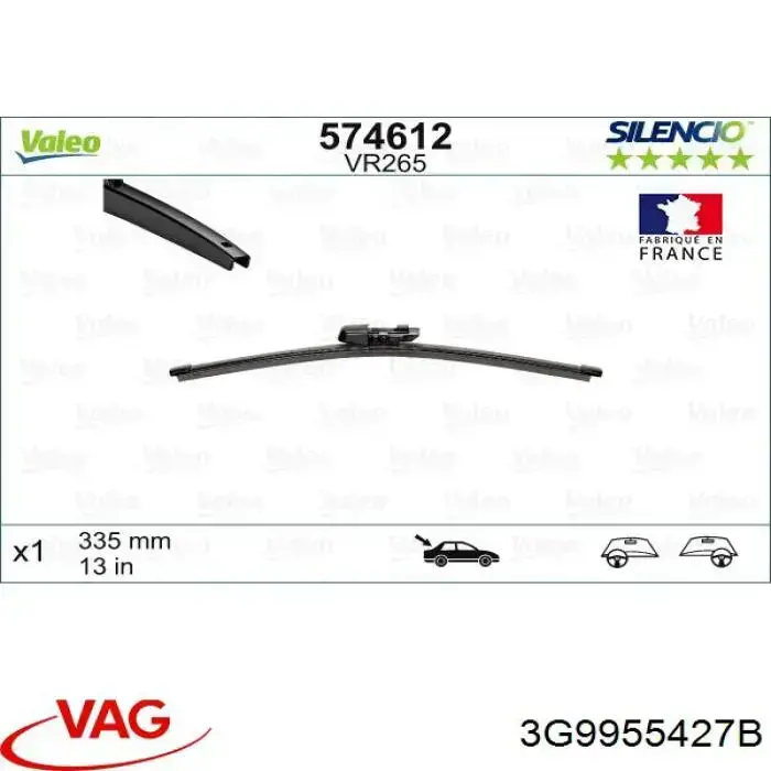 Do koszyka 3G9955427 VAG Pióro wycieraczki szyby tylnej