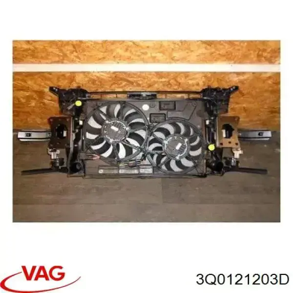 Dyfuzor chłodnicy, w komplecie z silnikiem i wirnikiem VAG 3Q0121203D cena, od 68,64 USD