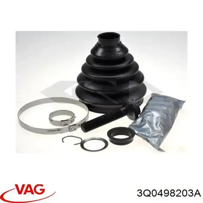 Osłona przegubu homokinetycznego półosi przedniej zewnętrzna VAG 3Q0498203A cena, od 15,73 USD