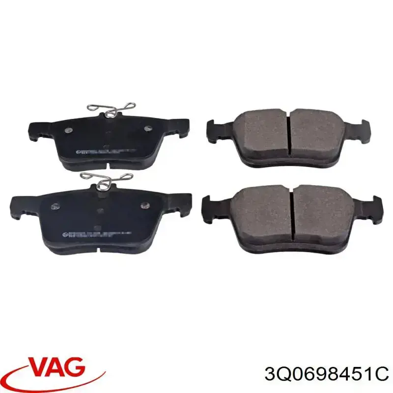 Okładziny (klocki) do hamulców tarczowych tylne VAG 3Q0698451C cena, od 27,13 USD
