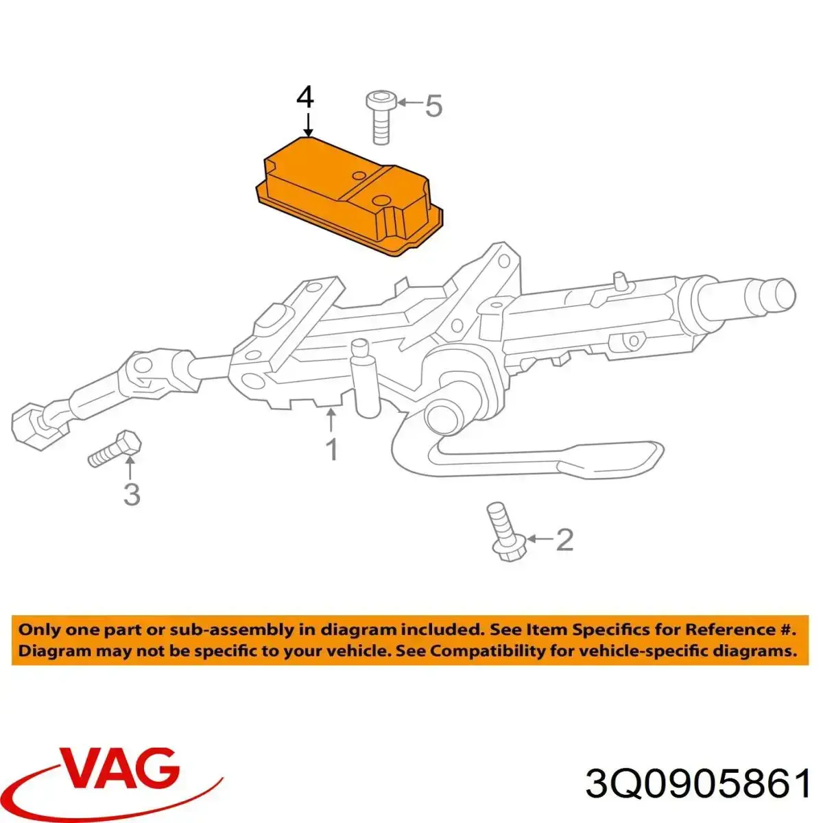 3Q0905861 VAG Elektroniczny moduł kolumny kierowniczej