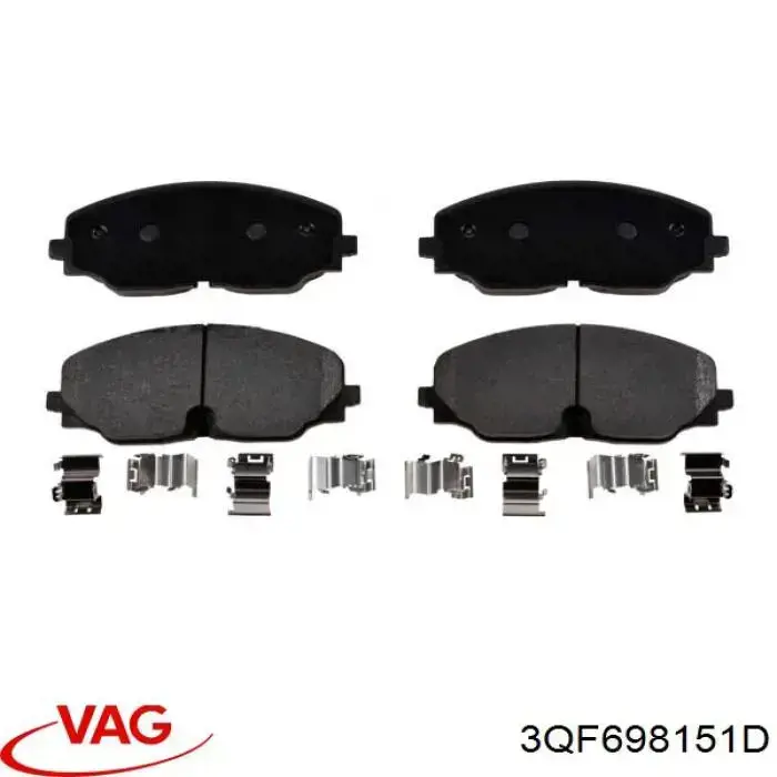 Klocki hamulcowe przednie tarczowe VAG 3QF698151D cena, od 74,90 USD
