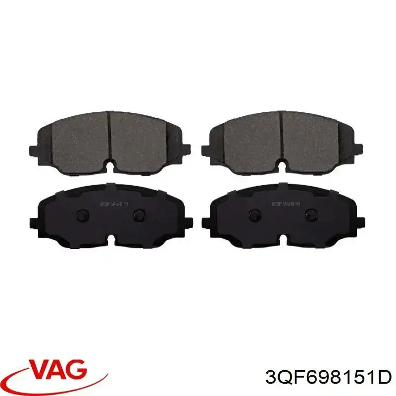 3QF698151D VAG Klocki hamulcowe przednie tarczowe