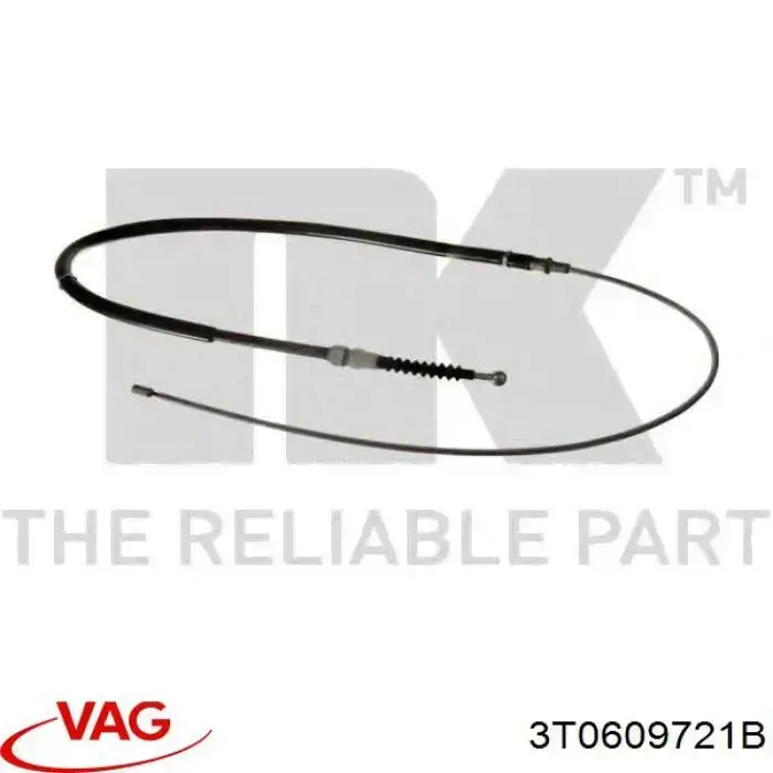Linka hamulca ręcznego tylna prawa/lewa VAG 3T0609721B cena, od 17,92 USD