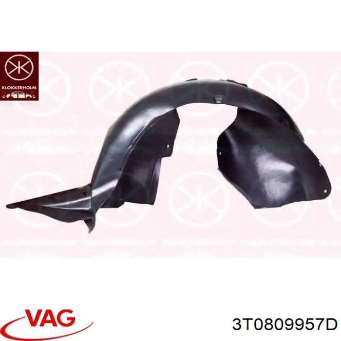 Nadkole błotnika przedniego lewe VAG 3T0809957D cena, od 21,67 USD