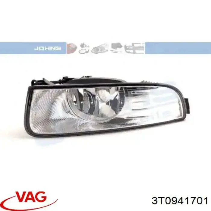 Do koszyka 3T0941701 VAG Lampa przeciwmgielna lewa