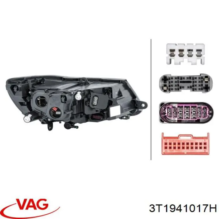 3T1941017H VAG Reflektor lewy