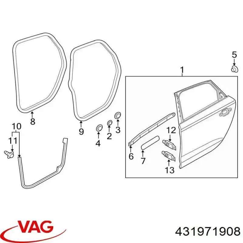 VAG 431971908 cena, od 3,14 USD