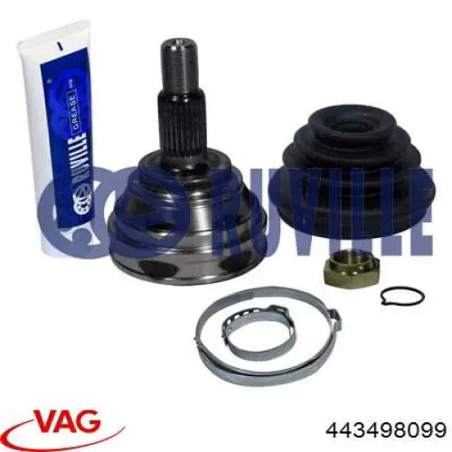 Przegub homokinetyczny przedni zewnętrzny VAG 443498099 cena, od 53,69 USD