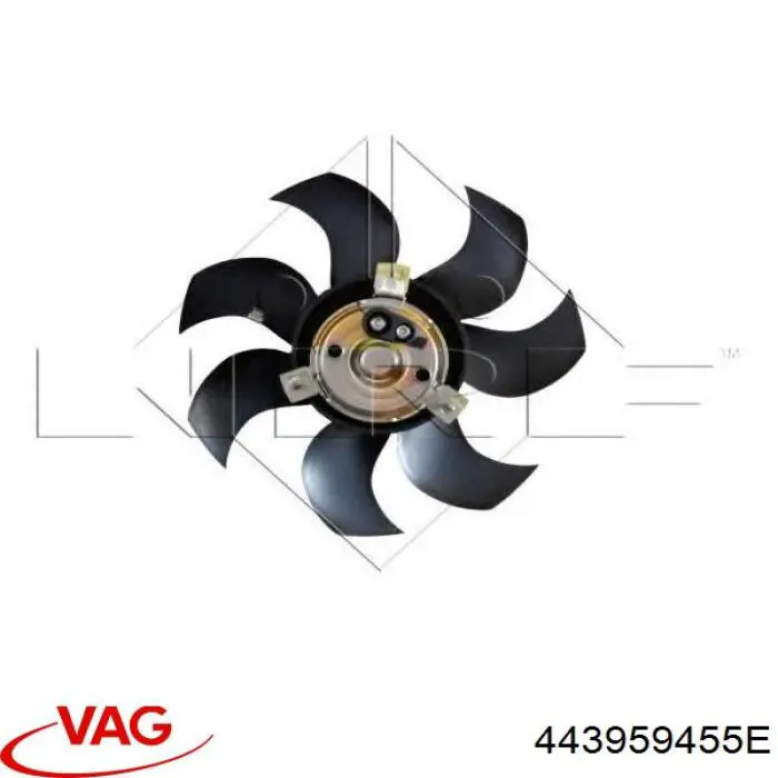 Wentylator elektryczny układu chłodzenia kompletny (silnik+wirnik) VAG 443959455E cena, od 145,31 USD