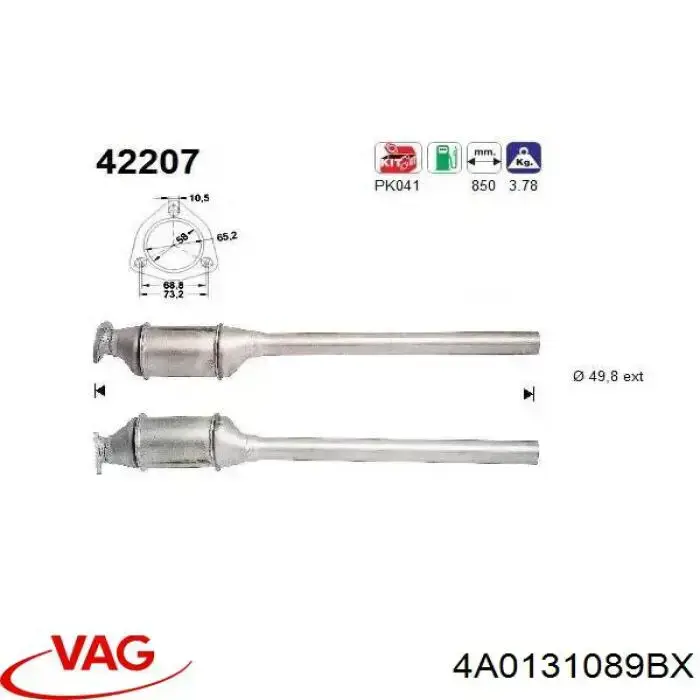 Konwerter-katalizator Audi A6 C4 kombi (4A5) (1994 - 1998) cena, od 136,90 USD