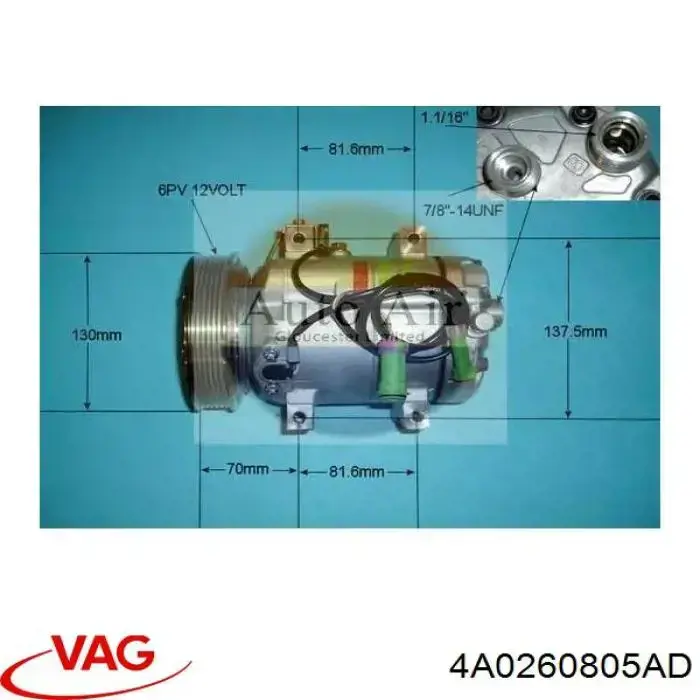 4A0260805AD VAG sprężarka klimatyzacji