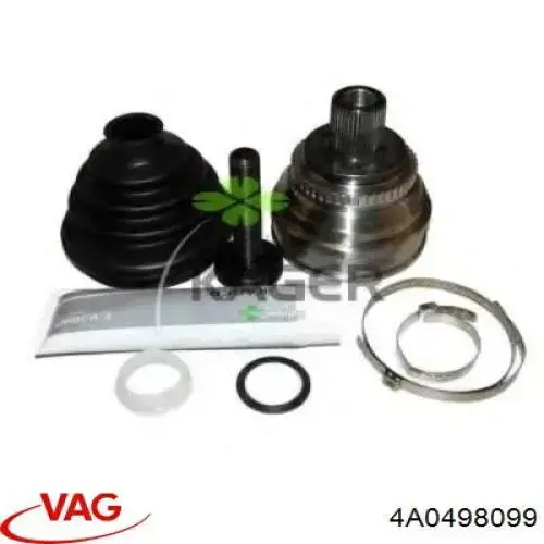 Do koszyka 4A0498099 VAG Przegub homokinetyczny przedni zewnętrzny