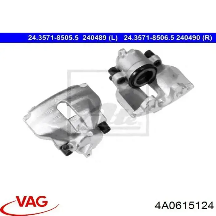 4A0615124 VAG Zacisk hamulcowy przedni prawy