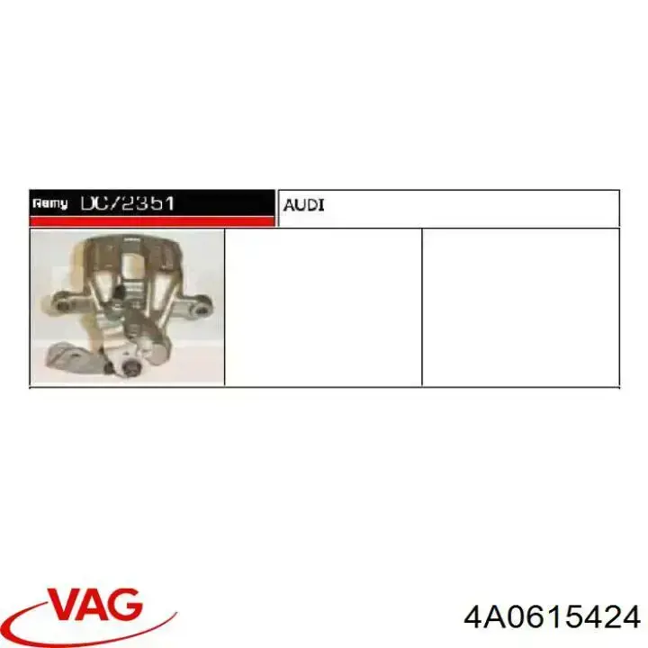Do koszyka 4A0615424 VAG Zacisk hamulcowy tylny prawy
