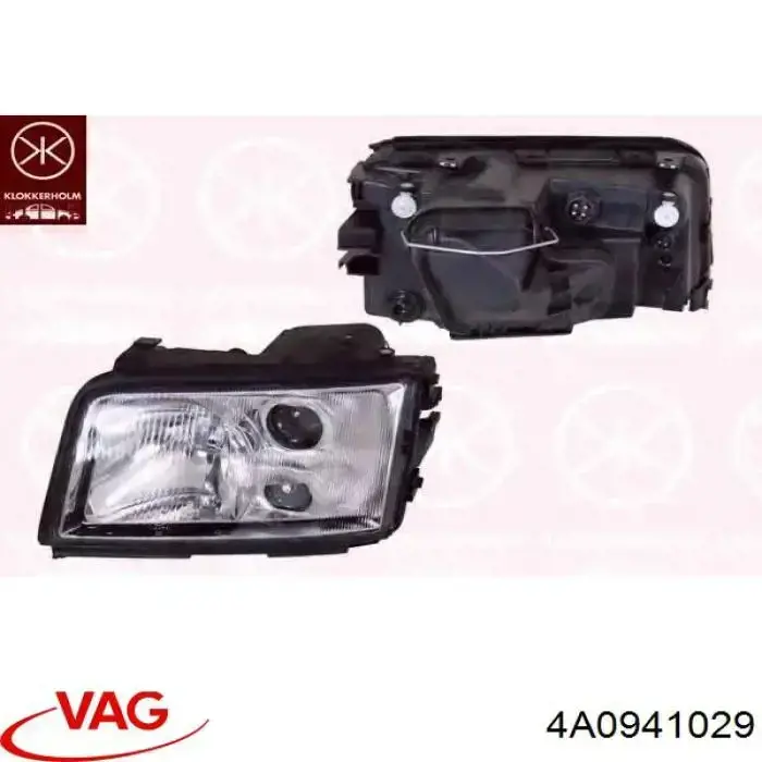Do koszyka 4A0941029 VAG Reflektor lewy