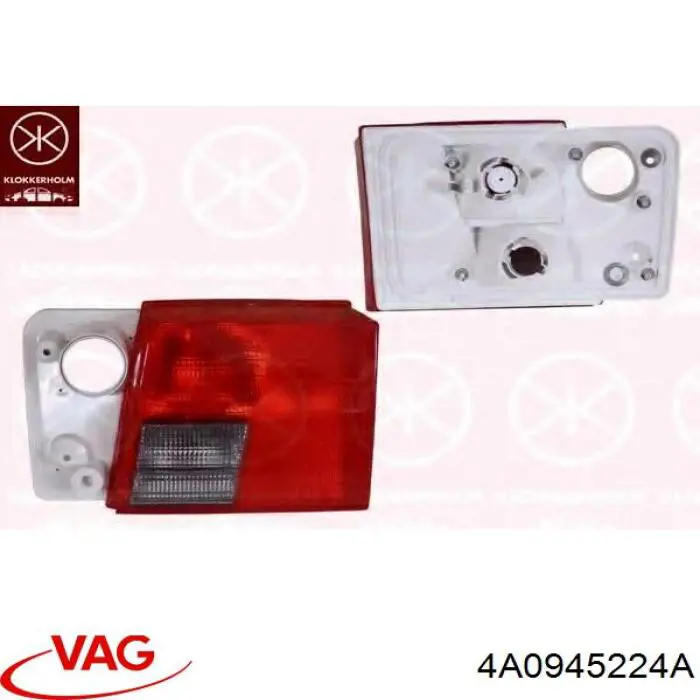 4A0945224A VAG Lampa zespolona tylna prawa wewnętrzna