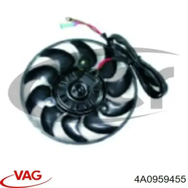 Wentylator elektryczny układu chłodzenia kompletny (silnik+wirnik) VAG 4A0959455 cena, od 75,37 USD