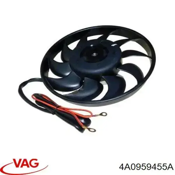 4A0959455A VAG Wentylator elektryczny układu chłodzenia, kompletny (silnik+wirnik) prawy