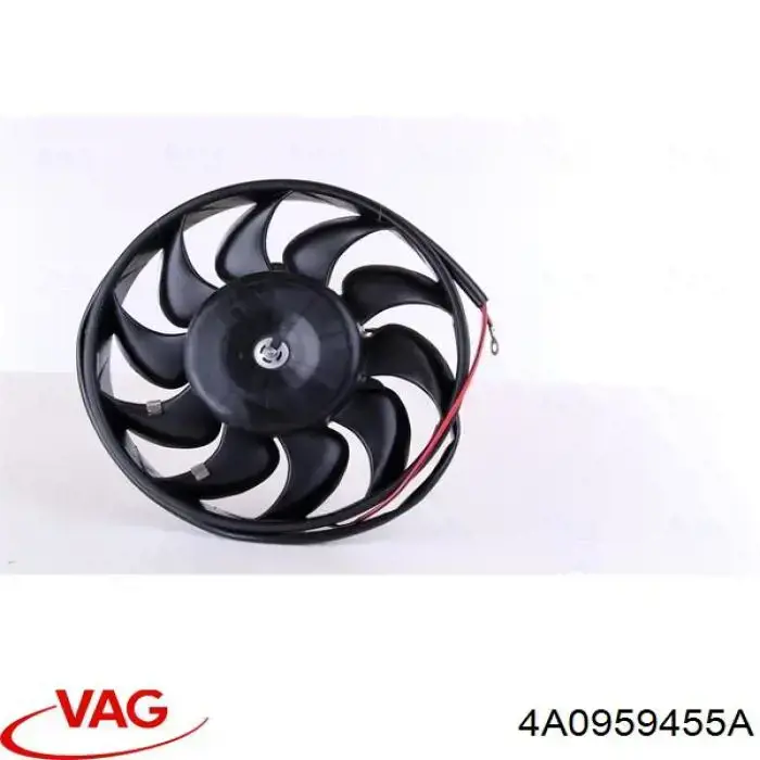 Wentylator elektryczny układu chłodzenia, kompletny (silnik+wirnik) prawy VAG 4A0959455A cena, od 59,59 USD
