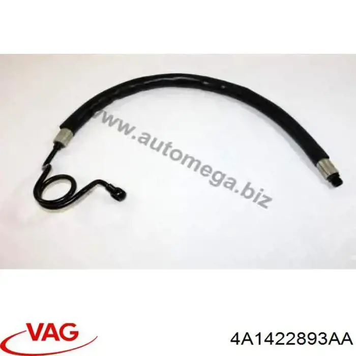 Przewód hydraulicznego układu wspomagania wysokiego ciśnienia, od pompy do maglownicy (mechanizmu) VAG 4A1422893AA cena, od 75,11 USD