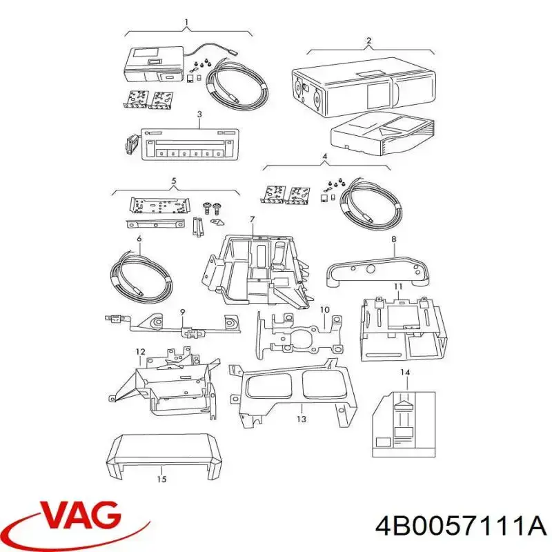 Radioodtwarzacz (radio AM/FM) Audi A6 C5 sedana (4B2, 4B4) (1997 - 2005) cena, od 326,17 USD