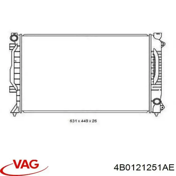 Chłodnica silnika 4B0121251AE VAG