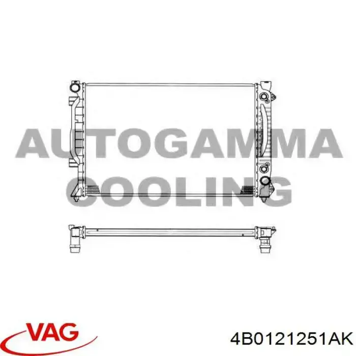 Chłodnica silnika VAG 4B0121251AK cena, od 132,14 USD